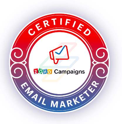 Zoho Campaigns certification badge