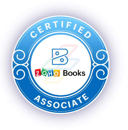 Zoho Books certification badge
