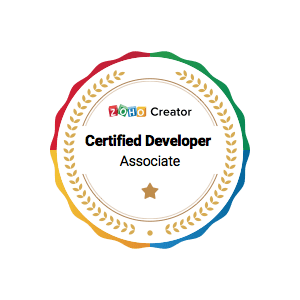 Zoho Creator certification badge